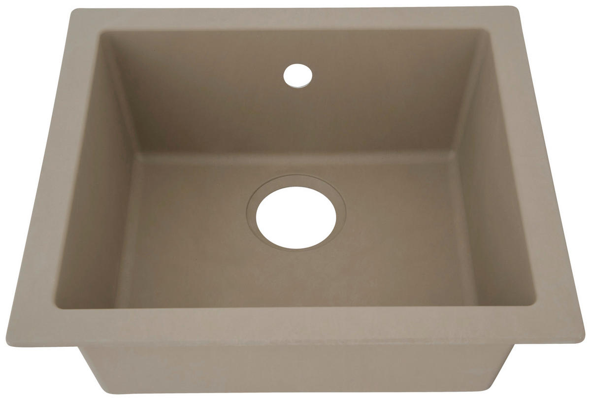 SPÜLE 1712OHIO50X44B  - Beige, Trend, Glas/Kunststoff (50/19/44cm) - Respekta