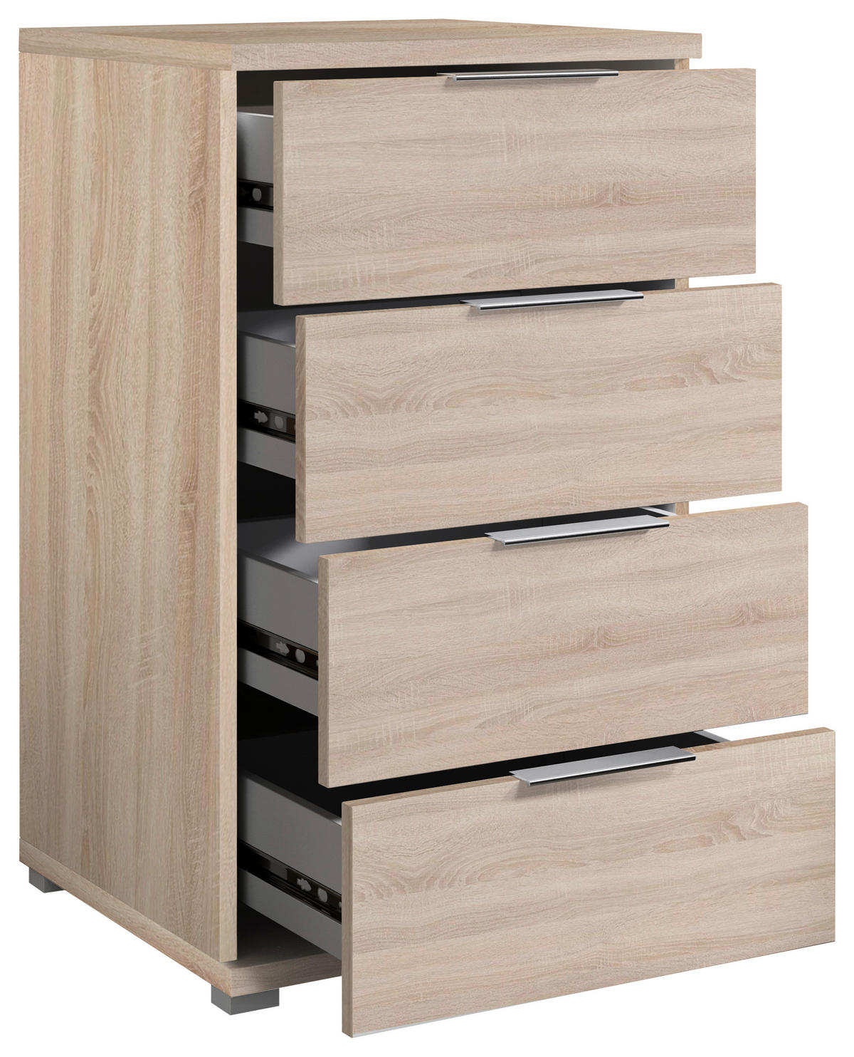 NACHTSCHRANK 46/79/42 cm  - Alufarben/Sonoma Eiche, KONVENTIONELL, Holzwerkstoff/Kunststoff (46/79/42cm) - Boxxx
