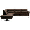 ECKSOFA in Echtleder Braun  258/286 cm  - Schwarz/Braun, Design, Leder/Metall (258/286cm) - Schöner Wohnen