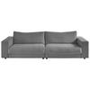 3-SITZER-SOFA in Cord Dunkelgrau  - Dunkelgrau/Schwarz, Design, Kunststoff/Textil (290/86/127cm) - Lomoco