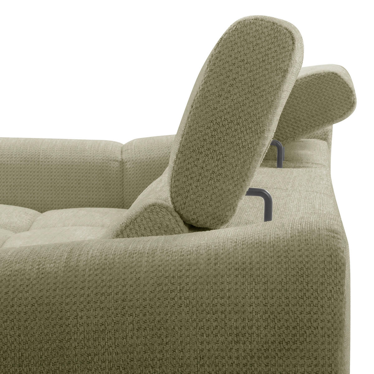 ECKSOFA  Webstoff Grün  - Schwarz/Grün, Design, Kunststoff/Textil (177/274cm) - Livetastic