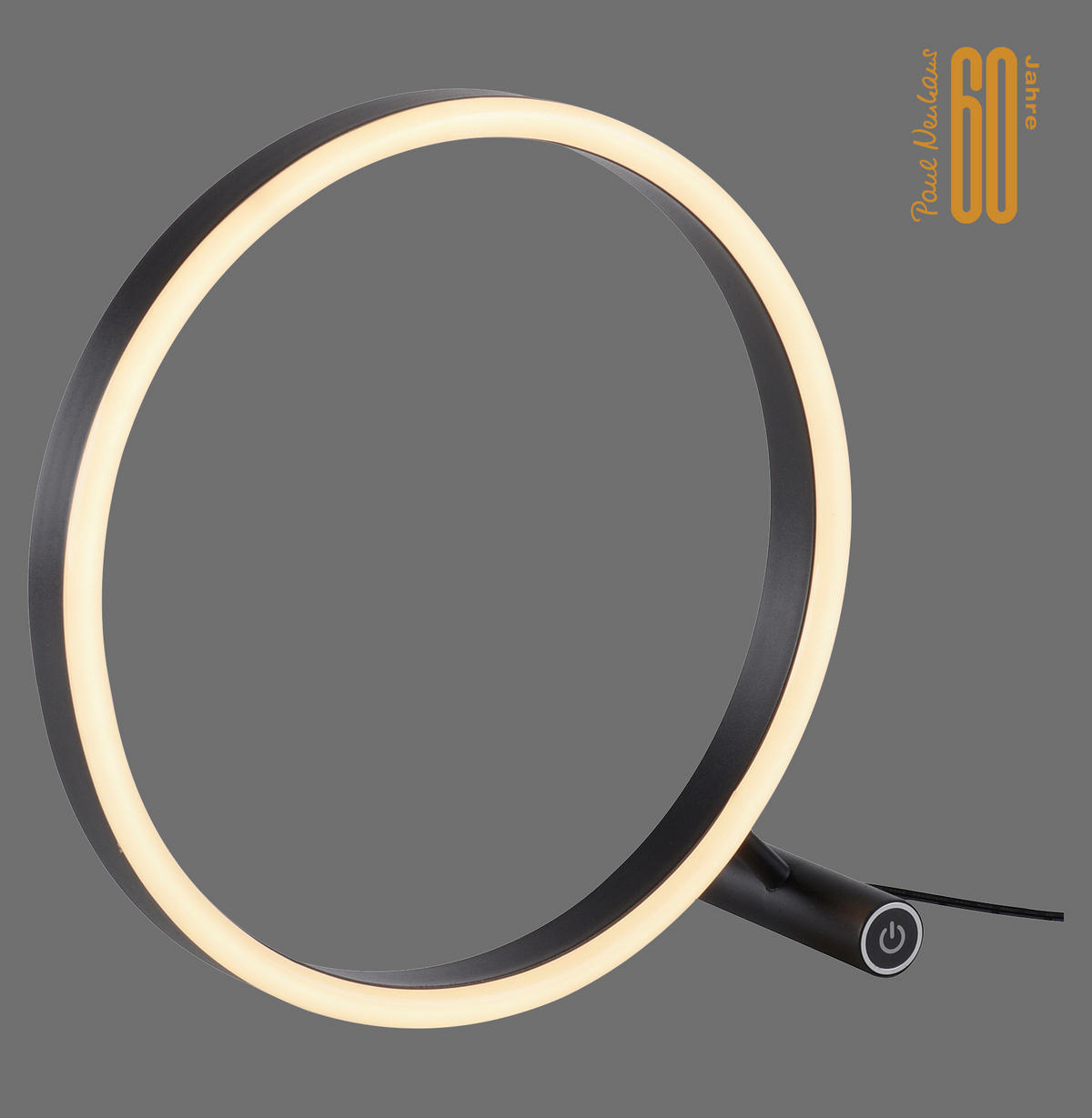 STOLNÍ LED LAMPA, dotykový stmívač, 28,5/10/28 cm - antracitová, Trend, kov/plast (28,5/10/28cm)