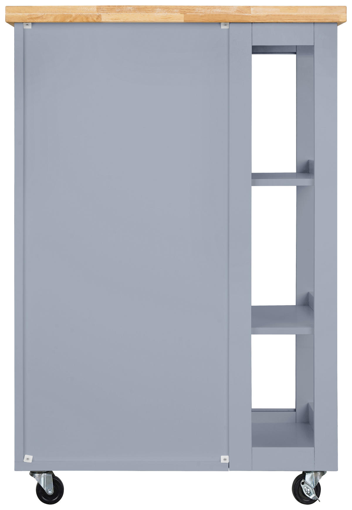 KÜCHENINSEL   in Grau, Naturfarben  - Messingfarben/Naturfarben, Basics, Glas/Holz (60/90/40cm) - MID.YOU