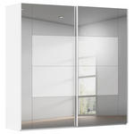 SCHWEBETÜRENSCHRANK 226/223/68 cm 2-türig Weiß  - Weiß, Design, Glas/Holzwerkstoff (226/223/68cm) - Xora