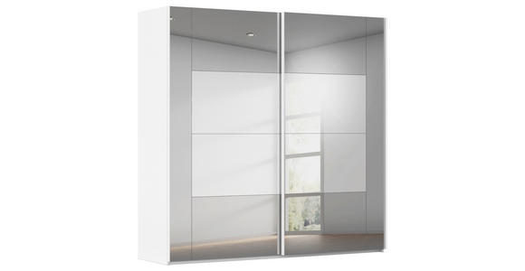 SCHWEBETÜRENSCHRANK 226/223/68 cm 2-türig Weiß  - Weiß, Design, Glas/Holzwerkstoff (226/223/68cm) - Xora