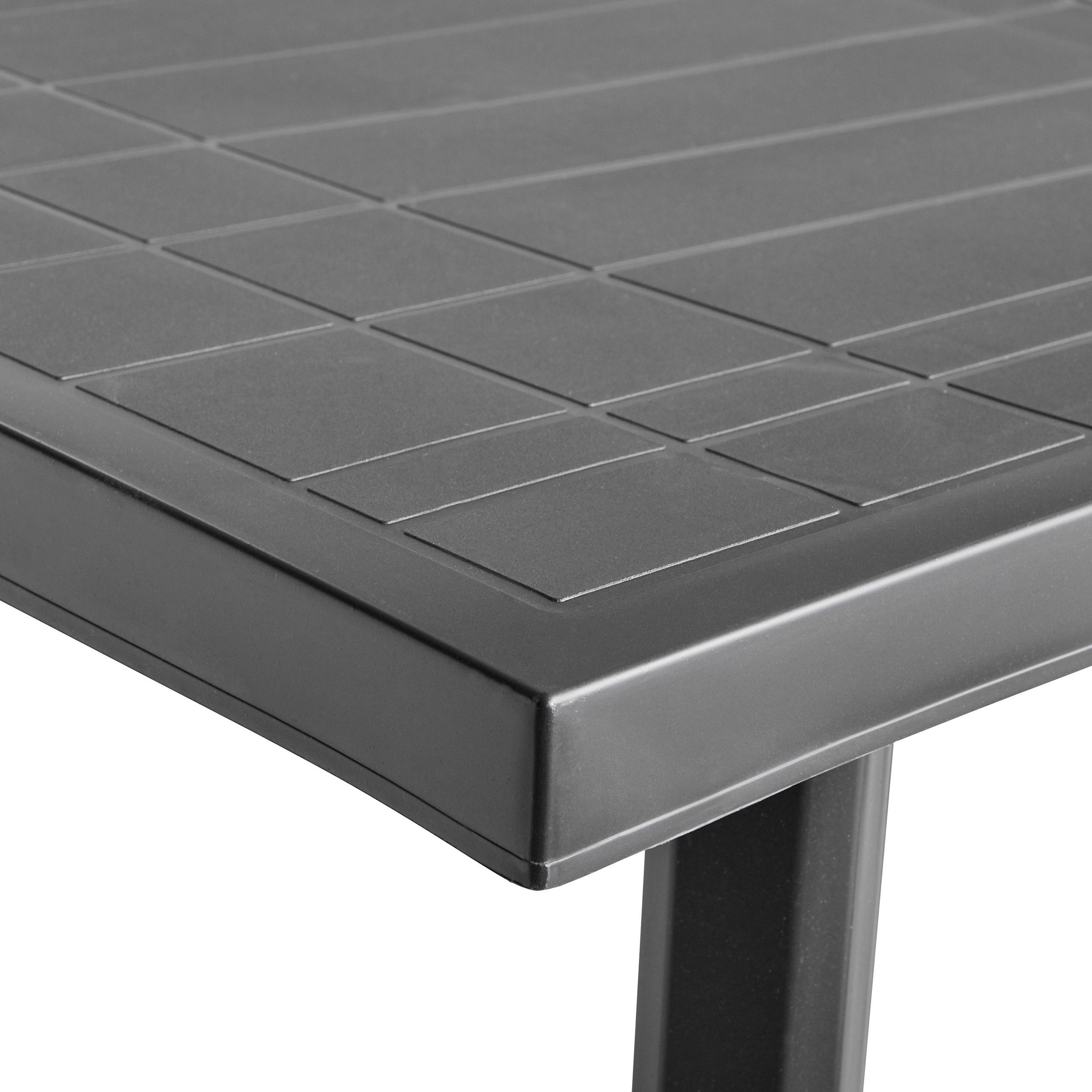 GARTENTISCH 126/76/72 cm Kunststoff rechteckig  - Anthrazit, KONVENTIONELL, Kunststoff (126/76/72cm)