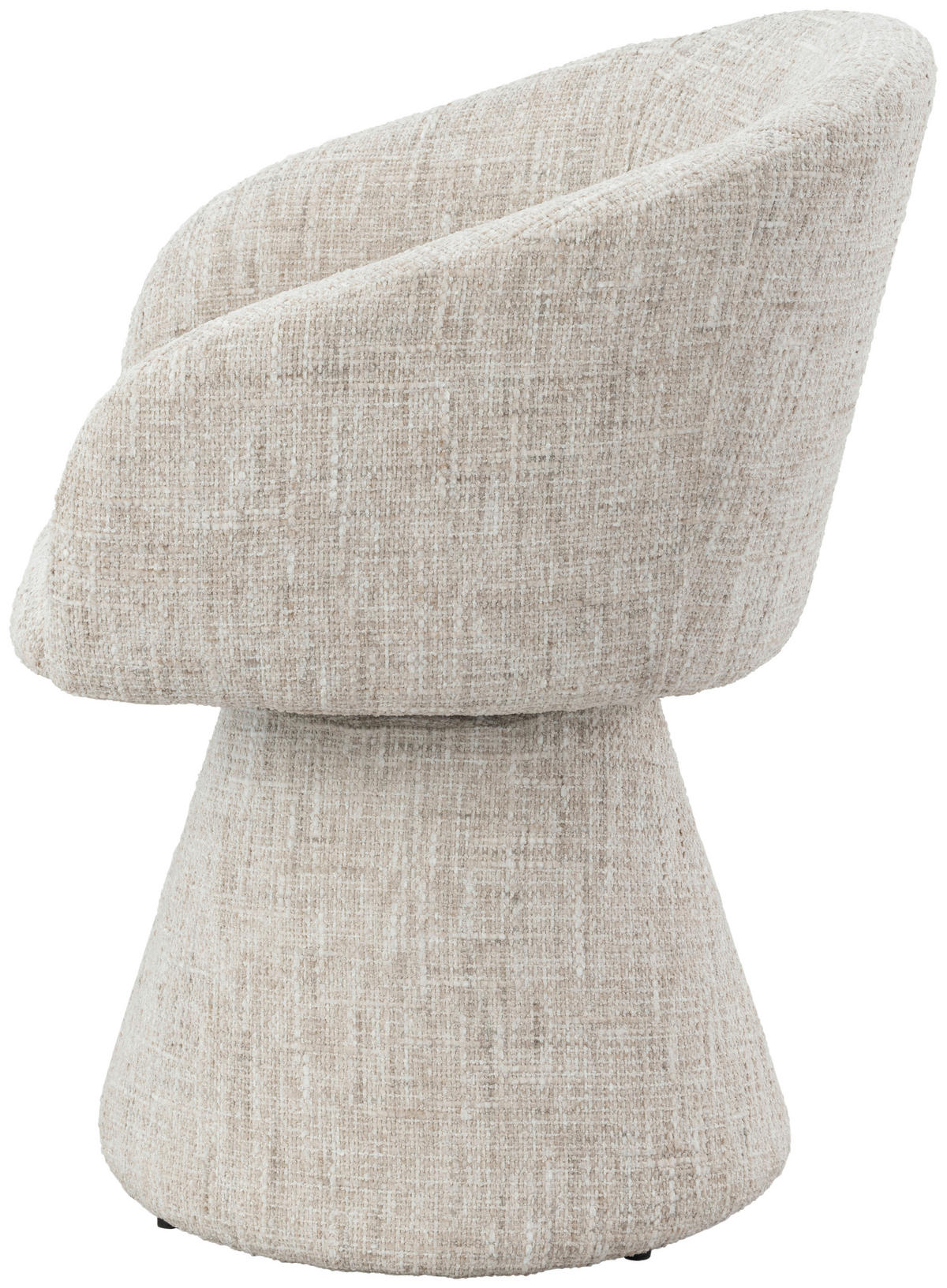 ARMLEHNSTUHL  Sitzfläche 360° drehbar, inklusive Armlehnen Webstoff  Beige  - Beige, Design, Textil/Metall (59,5/80/60cm) - Milino