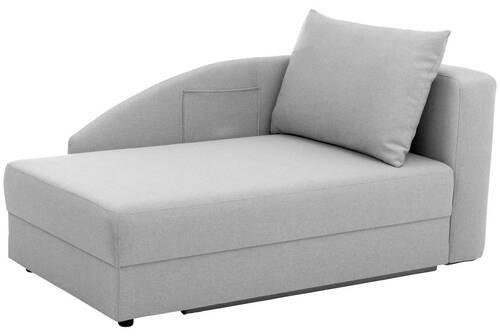 RÉCAMIERE Hellgrau Flachgewebe  - Hellgrau, Design, Kunststoff/Textil (154/86/93cm) - Max Winzer
