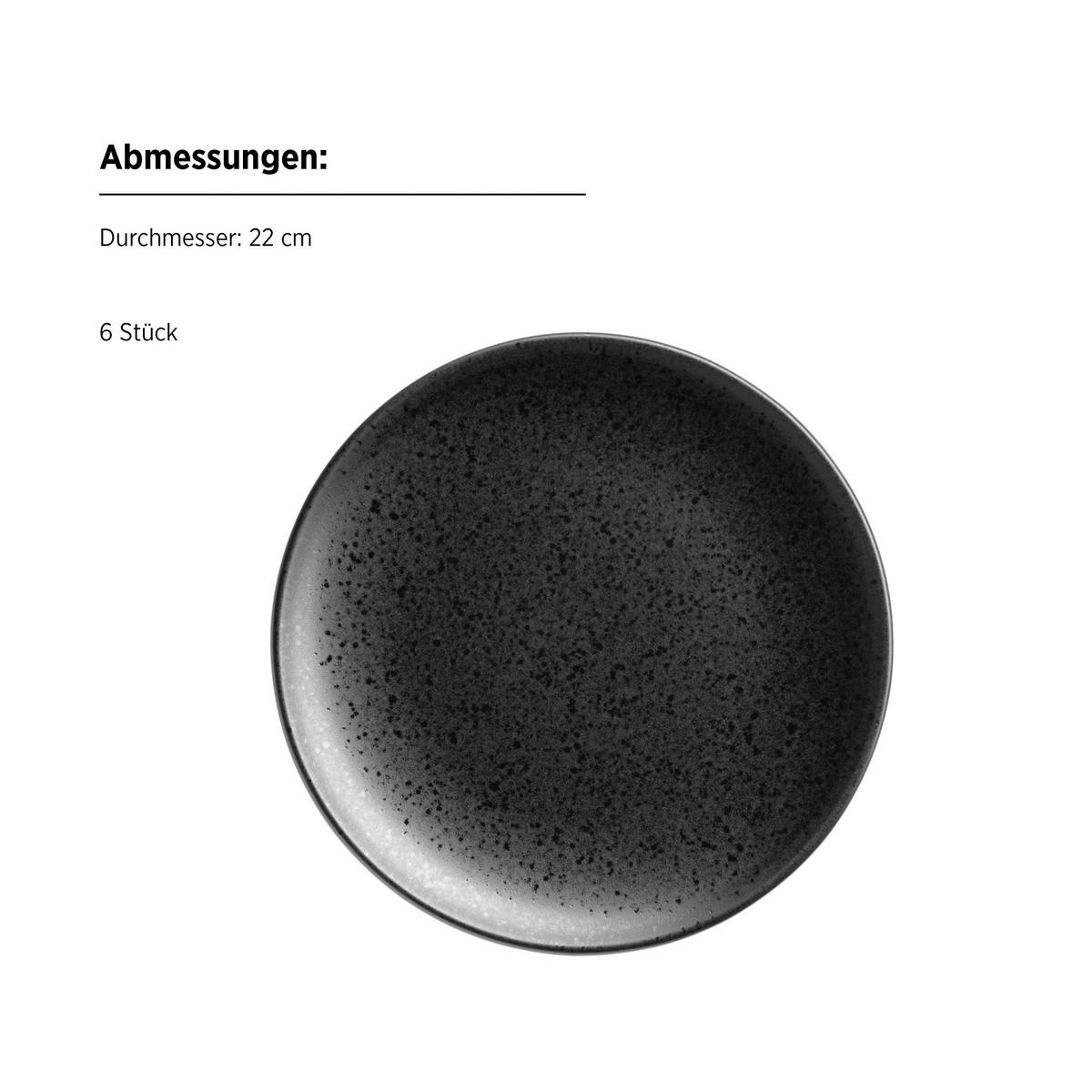 FRÜHSTÜCKSSET Essential  - Schwarz, Trend, Keramik - Mäser
