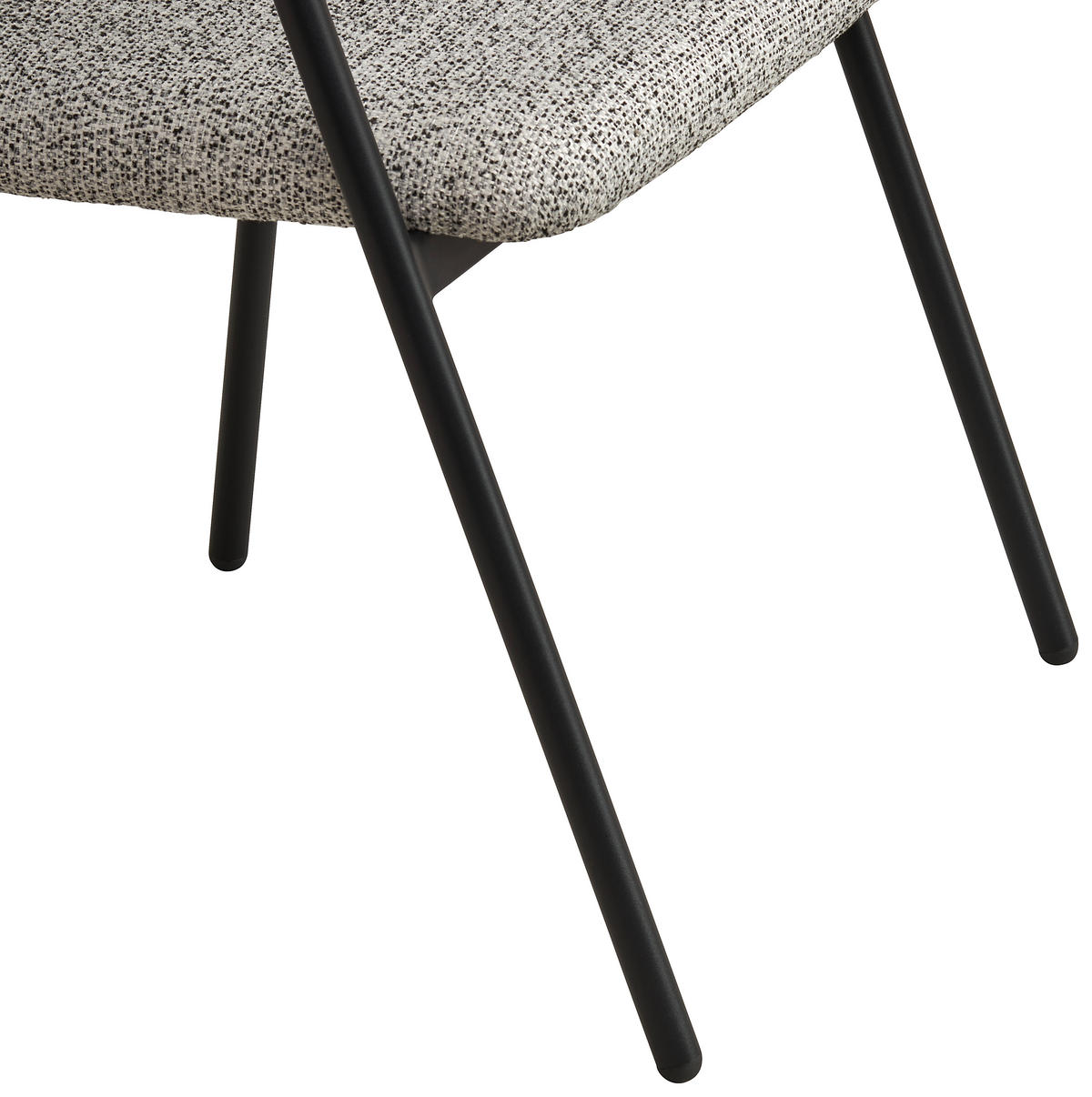 ARMLEHNSTUHL  in Eisen Webstoff  - Schwarz/Grau, MODERN, Textil/Metall (61/79/59cm) - MID.YOU