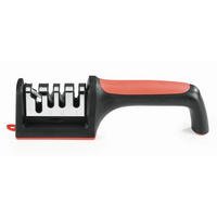 MESSERSCHÄRFER GOURMETmaxx  Keramik  - Rot/Schwarz, Basics, Keramik/Kunststoff (5/5,6/21,5cm) - GOURMETMAXX