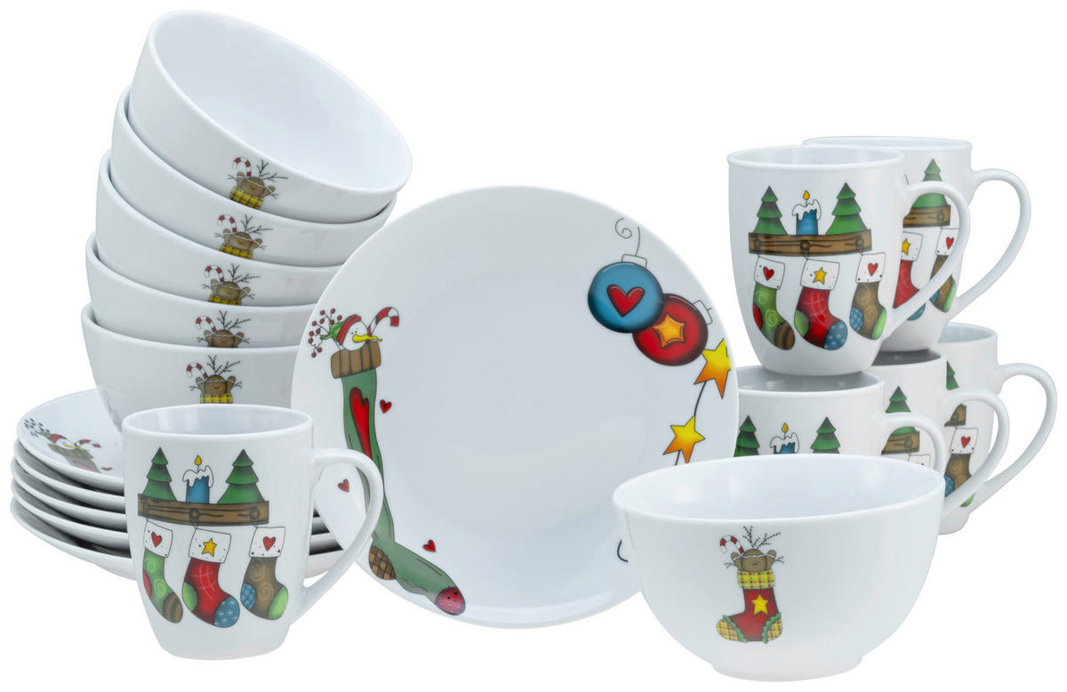 SNÍDAŇOVÁ SOUPRAVA, porcelán - Basics, keramika (33,5/33,5/33cm) - Creatable