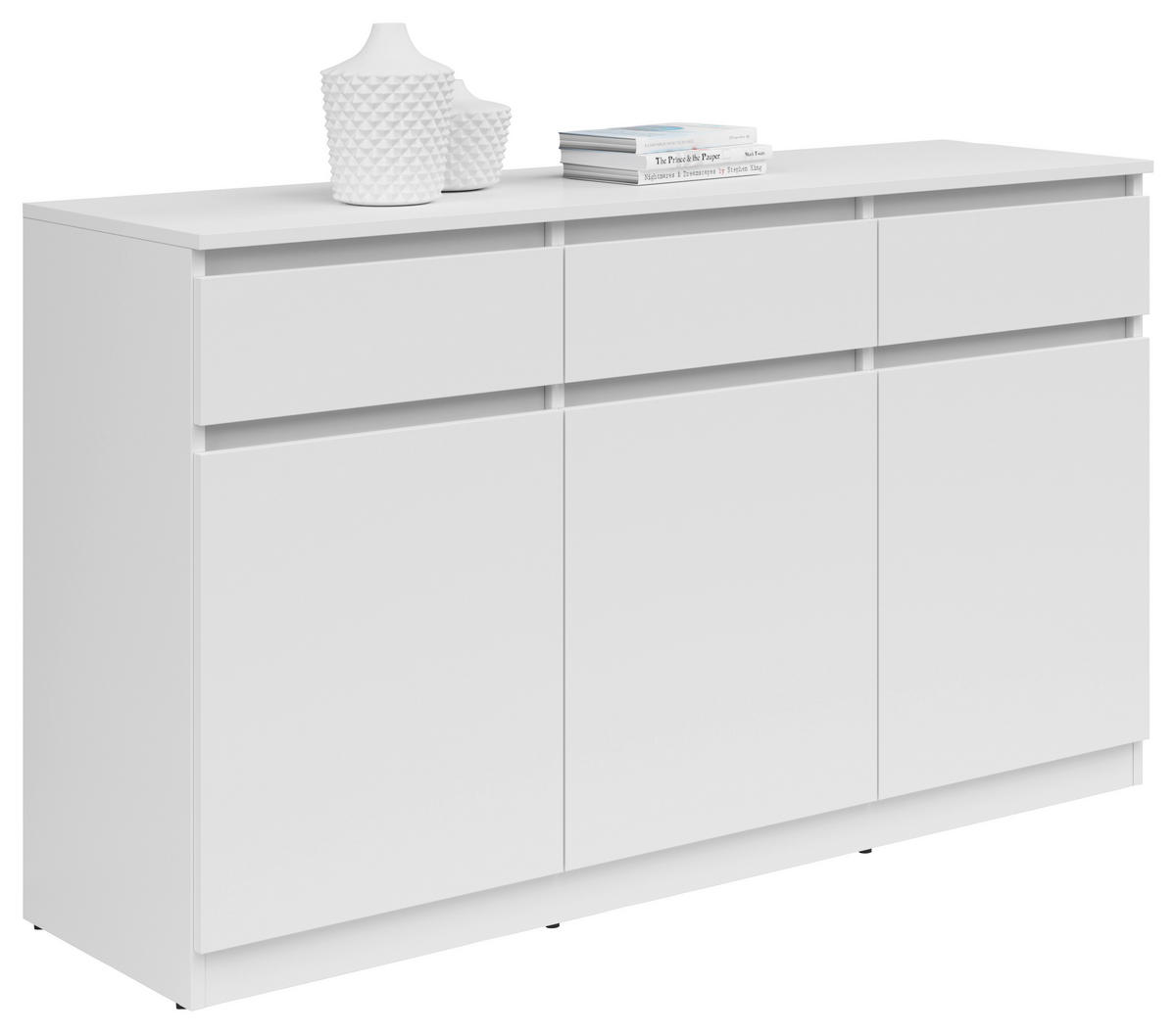 KOMMODE  in 135/81/42 cm  - Weiß, KONVENTIONELL, Holzwerkstoff (135/81/42cm)