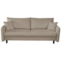 SCHLAFSOFA  mit Liegefunktion Webstoff Braun  - Schwarz/Braun, Design, Holz/Kunststoff (216/96/102cm) - MID.YOU