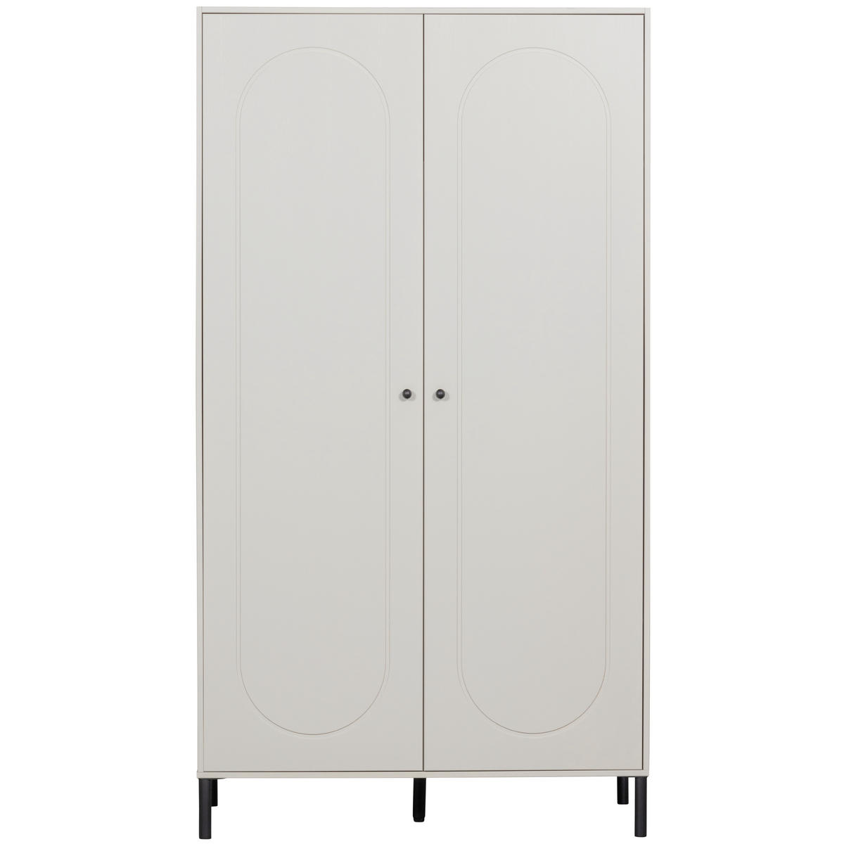 DREHTÜRENSCHRANK  in Grau  - Schwarz/Grau, Basics, Holz/Metall (110/202/58cm) - MID.YOU