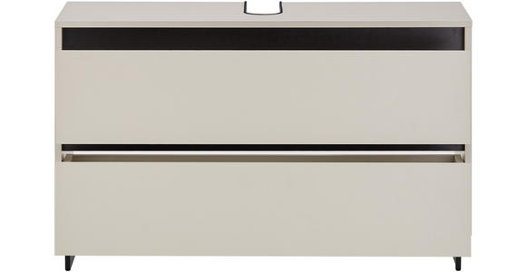 WASCHBECKENUNTERSCHRANK 100/60/36 cm  - Kaschmir/Schwarz, LIFESTYLE, Holzwerkstoff/Metall (100/60/36cm) - Xora