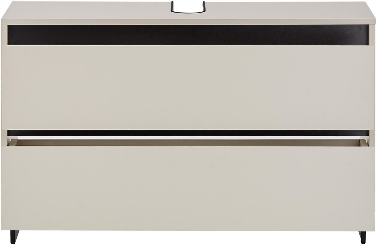WASCHBECKENUNTERSCHRANK 100/60/36 cm  - Kaschmir/Schwarz, LIFESTYLE, Holzwerkstoff/Metall (100/60/36cm) - Xora