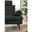 ECKSOFA in Echtleder Dunkelgrün  180/310 cm  - Dunkelgrün/Schwarz, Design, Leder/Metall (180/310cm) - Dieter Knoll
