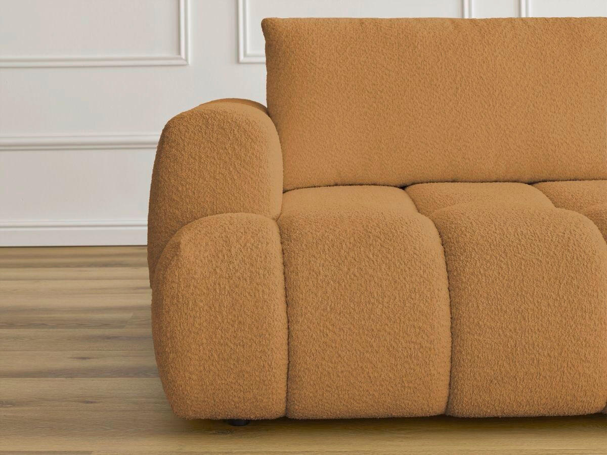 SCHLAFSOFA FUJI Bouclé Gelb  inkl.  - Gelb/Schwarz, MODERN, Kunststoff/Textil (251/113/88cm)