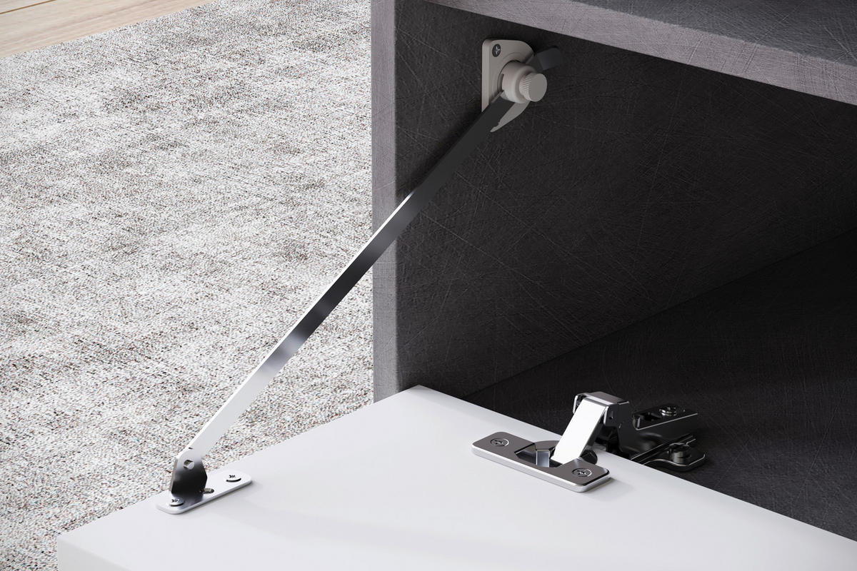 COUCHTISCH in Holzwerkstoff  - Weiss/Anthrazit, Trend, Holzwerkstoff/Kunststoff (90/45/55cm) - Livetastic