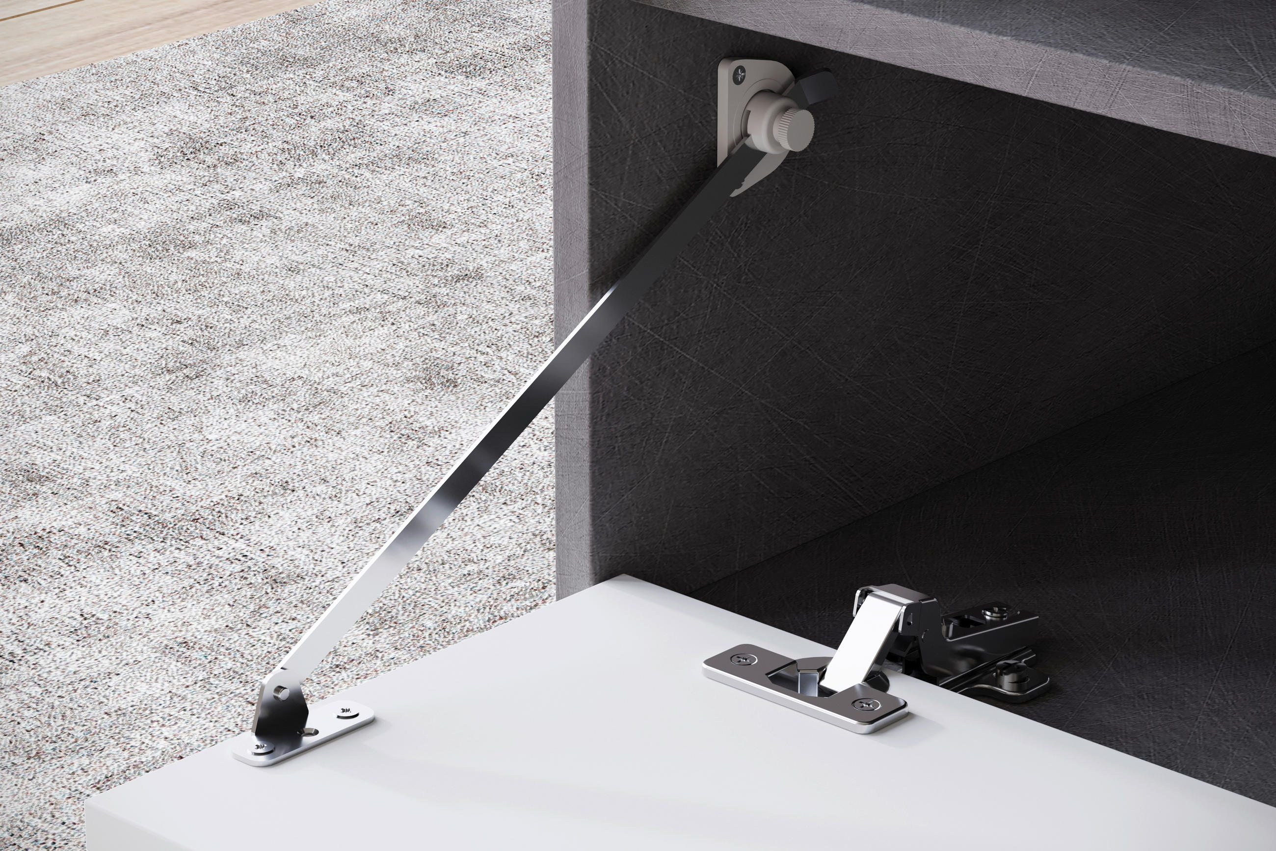 Thumbnail - P & B Couchtisch Narobi, Anthrazit, Weiß, Holzwerkstoff, rechteckig, eckig, 45x55x90 cm, Fsc, Stauraum, offenes Fach, ei...