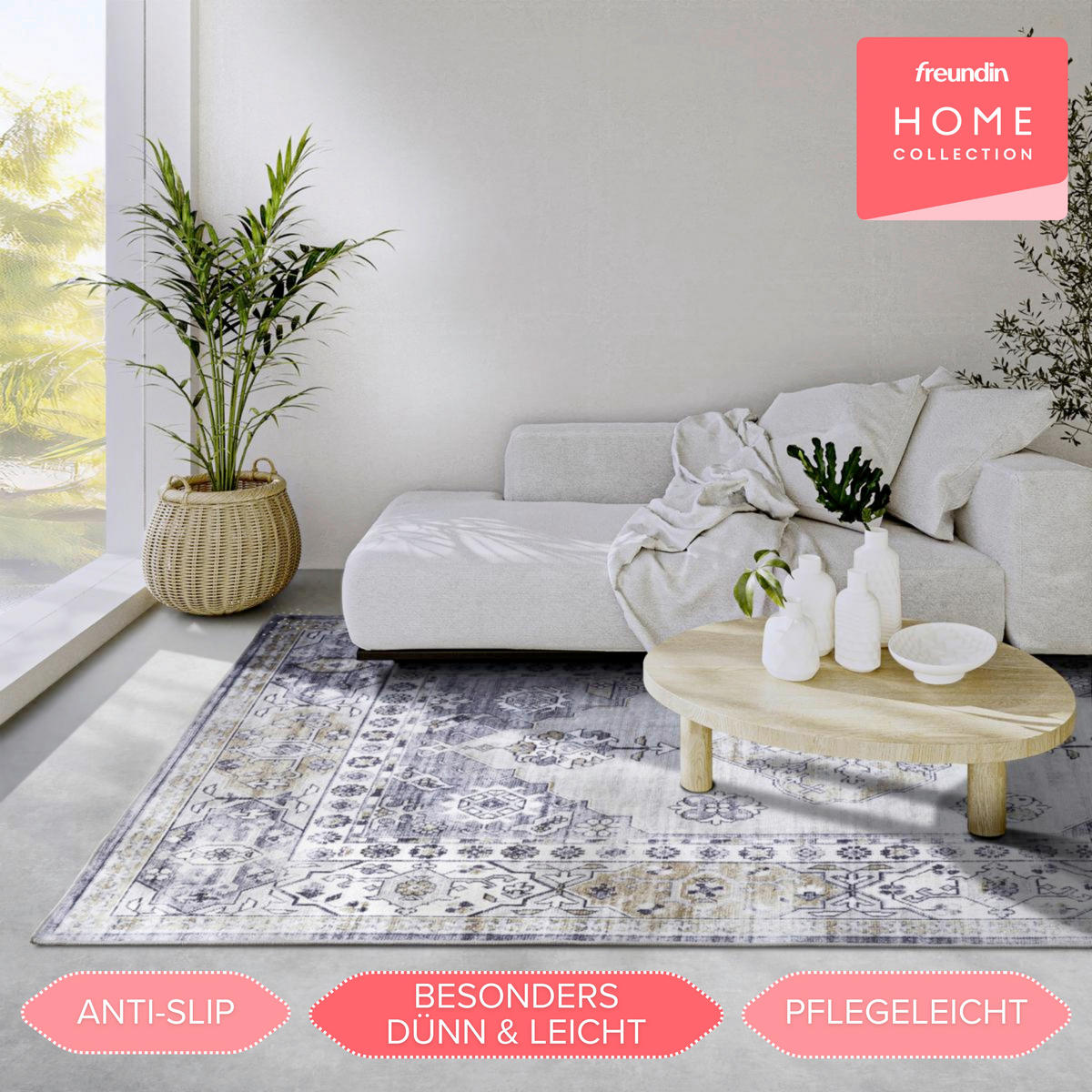 VINTAGE-TEPPICH 200/290 cm Asya Dunkelblau, Goldfarben  - Goldfarben/Dunkelblau, Design, Kunststoff (200/290cm) - Hanse Home