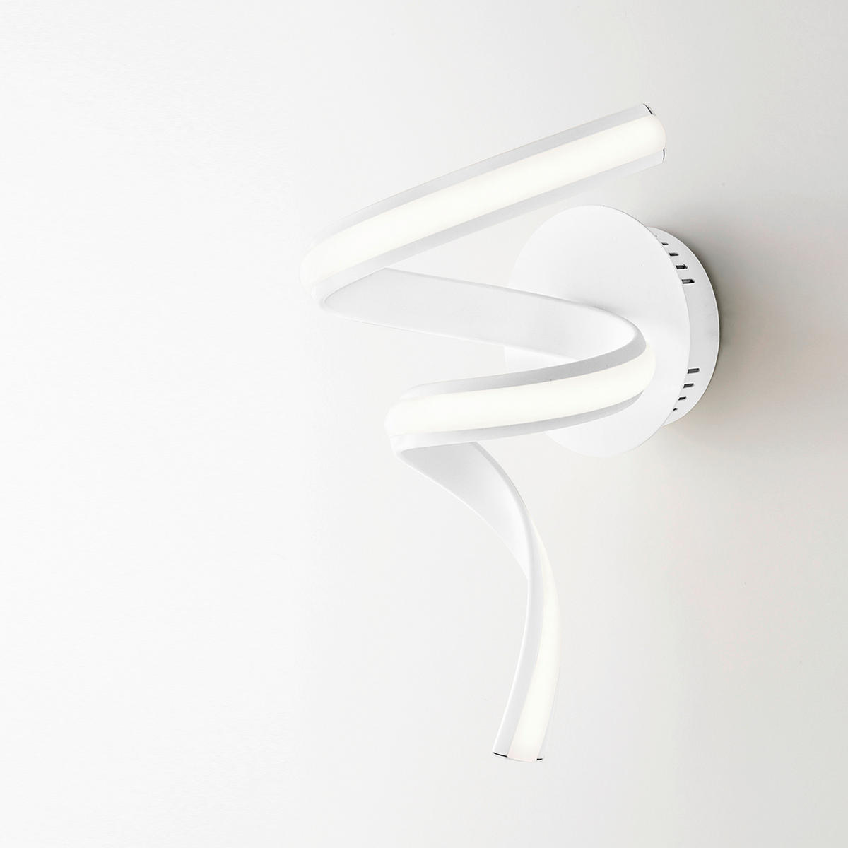 LED-WANDLEUCHTE Luce Ambiente e Design 23/12/39 cm   - Weiß, Design, Kunststoff/Metall (23/12/39cm)