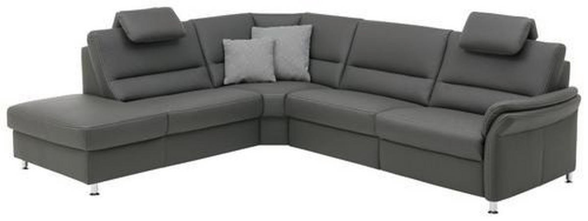 HÖRNSOFFA i äkta läder grå  - beige/ljusgrå, Design, metall/läder (249/288cm) - Beldomo Premium