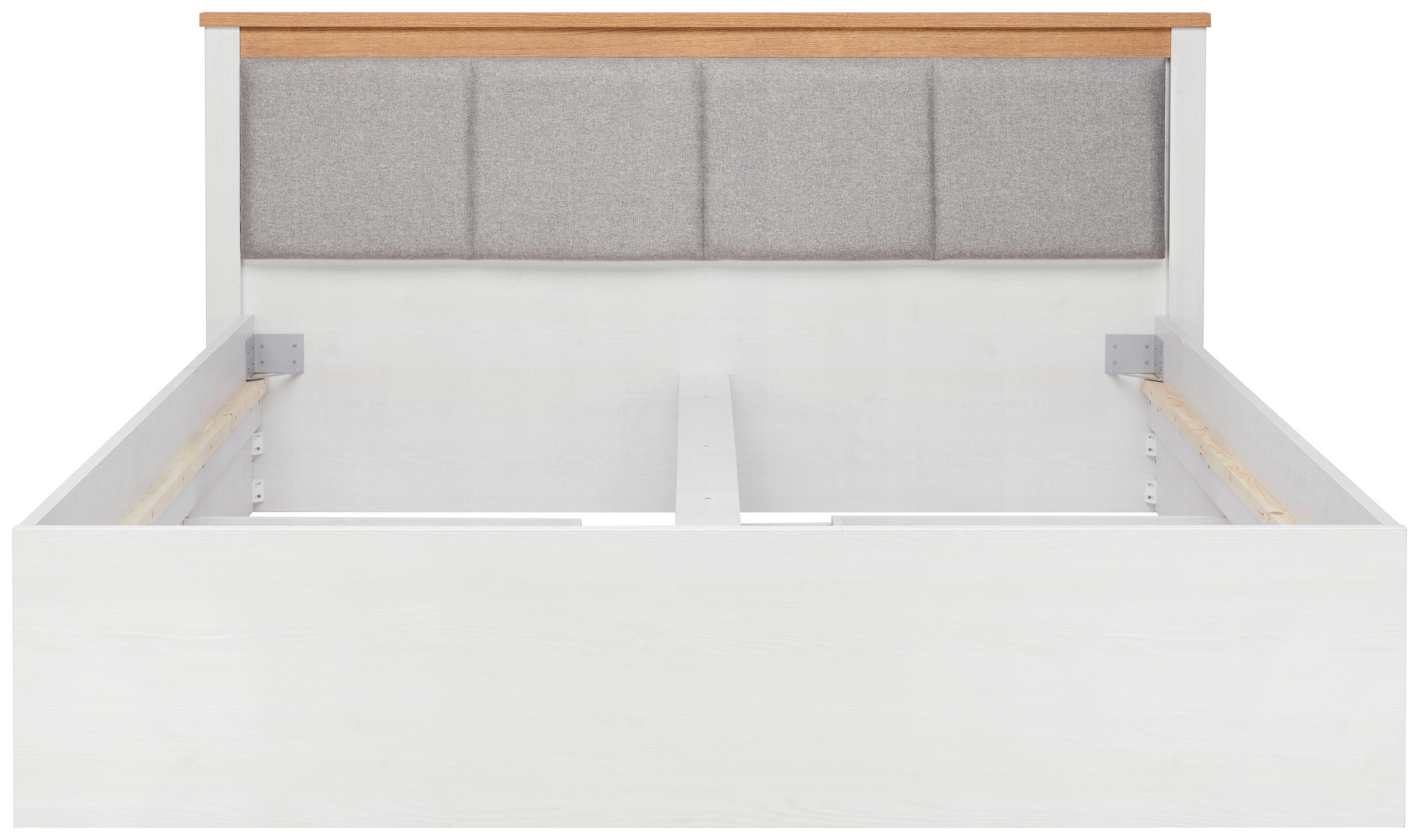 PAT 160x200 cm, 160/200 cm,  - alb/culoare lemn stejar, Basics, plastic/material pe bază de lemn (160/200cm) - Landscape