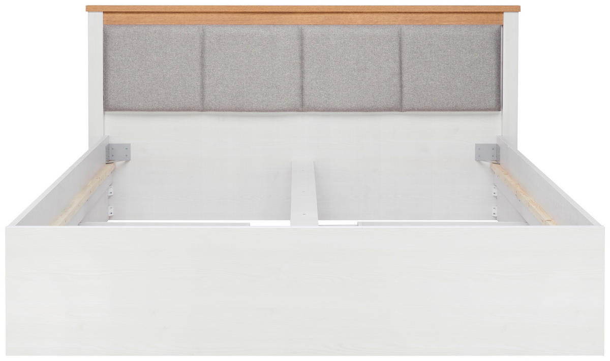 PAT 160x200 cm, 160/200 cm,  - alb/culoare lemn stejar, Basics, plastic/material pe bază de lemn (160/200cm) - Landscape