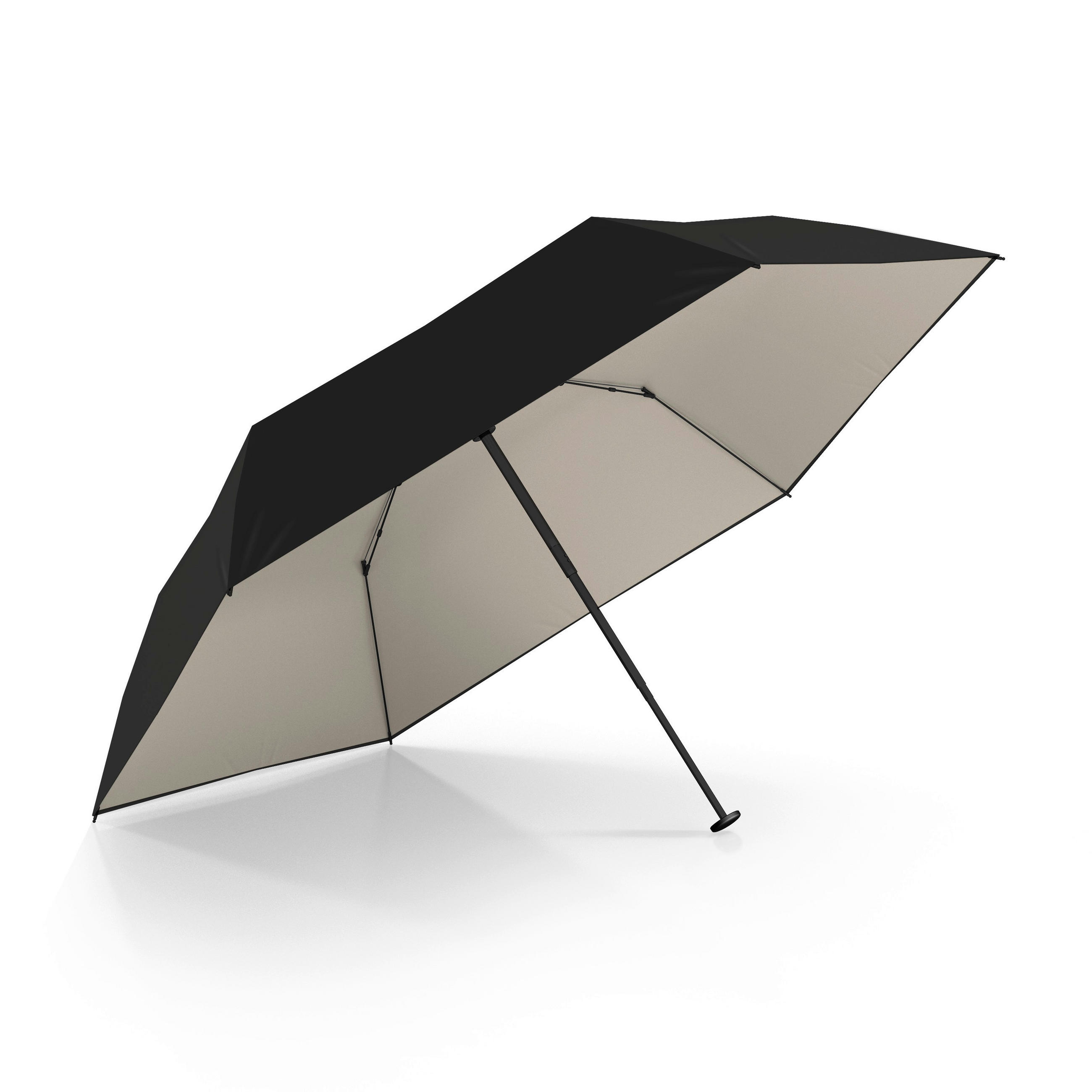 REGENSCHIRM - Schwarz, Basics, Kunststoff/Metall (91/49cm) - Doppler