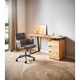 SCHREIBTISCH 140/65/75 cm  in Wildeiche  - Wildeiche/Schwarz, Natur, Holz/Metall (140/65/75cm) - Linea Natura