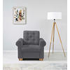 SESSEL in Dunkelgrau  - Dunkelgrau/Buchefarben, Design, Holz/Textil (93/89/82cm) - MID.YOU