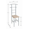 HERRENDIENER Silberfarben, Eichefarben  - Eichefarben/Silberfarben, Design, Holzwerkstoff/Metall (46/109/46cm) - Carryhome