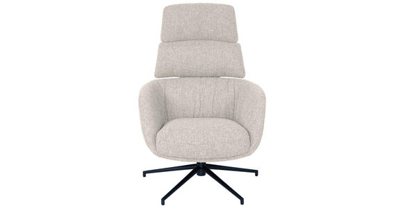 RELAXSESSELSET in Metall, Textil Schwarz, Beige  - Beige/Schwarz, Design, Textil/Metall (74/110/89cm) - Dieter Knoll