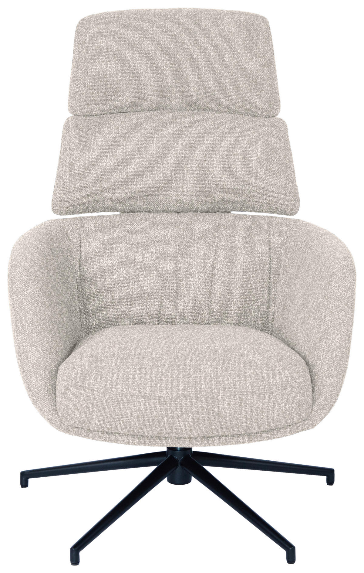 RELAXAČNÉ KRESLO, kov, textil, čierna, béžová - čierna/béžová, Design, kov/textil (73/110/87cm) - Dieter Knoll