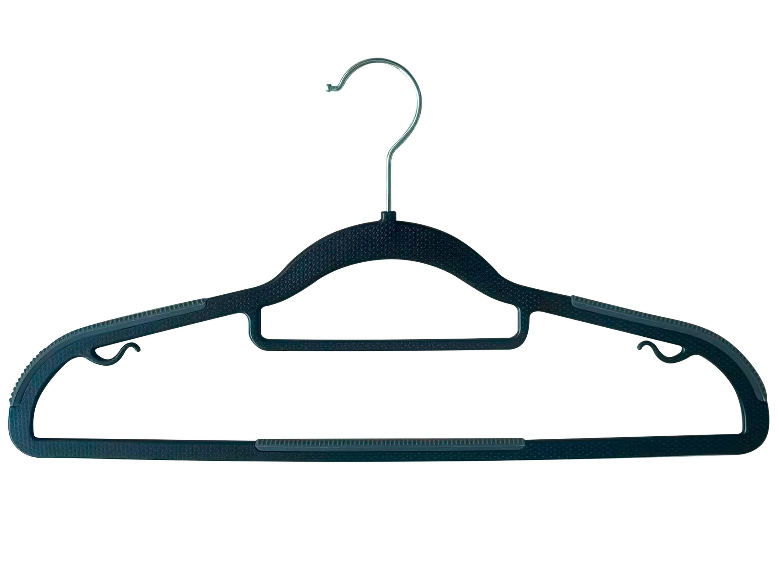 SADA ŠATNÍCH RAMÍNEK - černá, Basics, plast (41,5/0,5/21,5cm) - Homeware