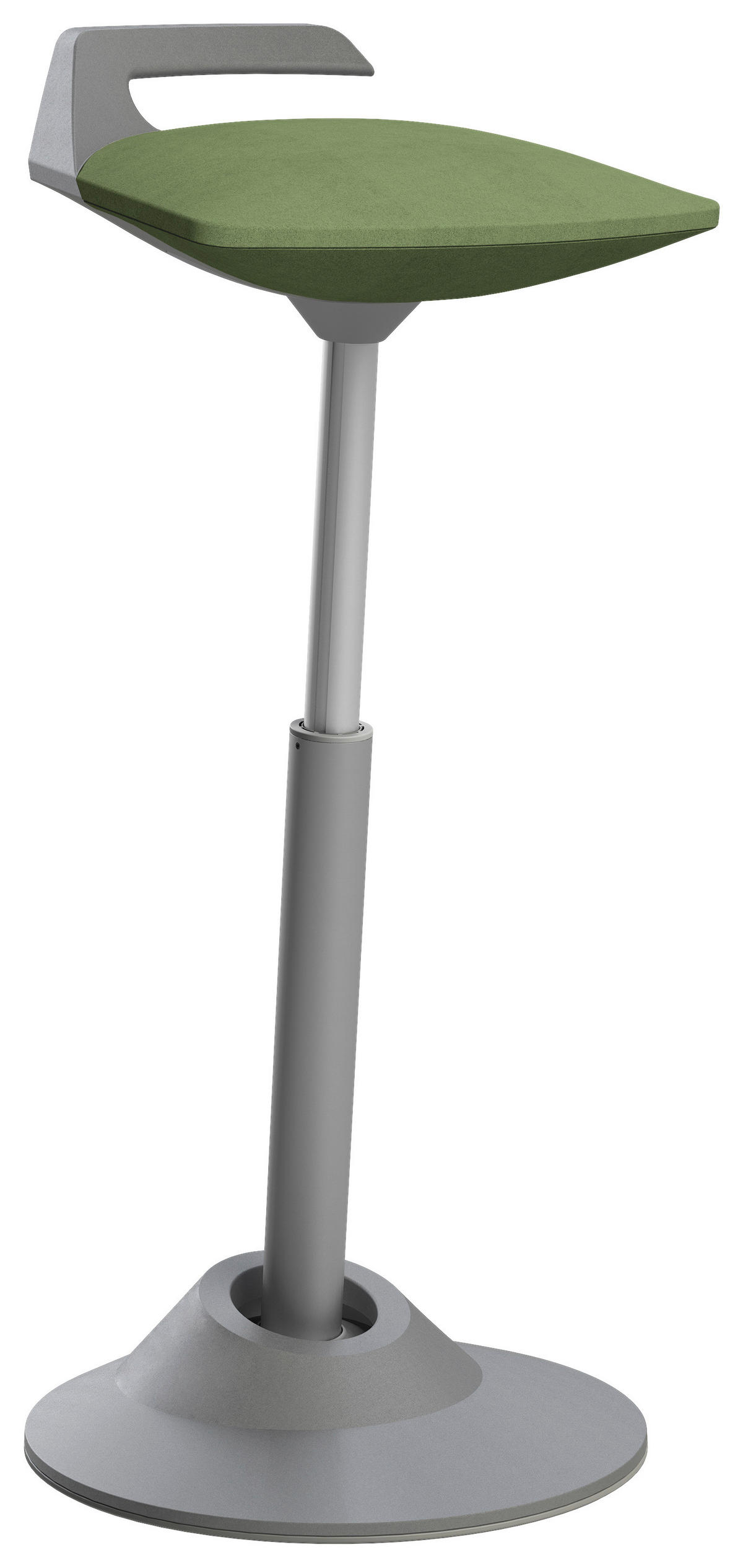 BÜROHOCKER   Grau, Grün  - Grau/Grün, Basics, Textil/Metall (38/60-93/38cm) - Aeris
