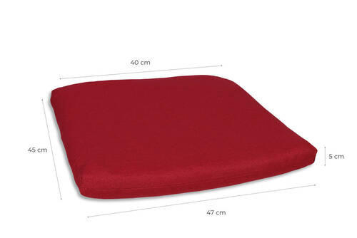 GARTENSITZKISSEN 2er-Set Uni  - Kirschrot, Basics, Textil (40-47/5/45cm)