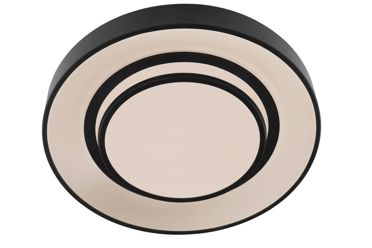STROPNÍ LED SVÍTIDLO, 48/8,5 cm  - bílá/černá, Trend, kov/plast (48/8,5cm) - Novel