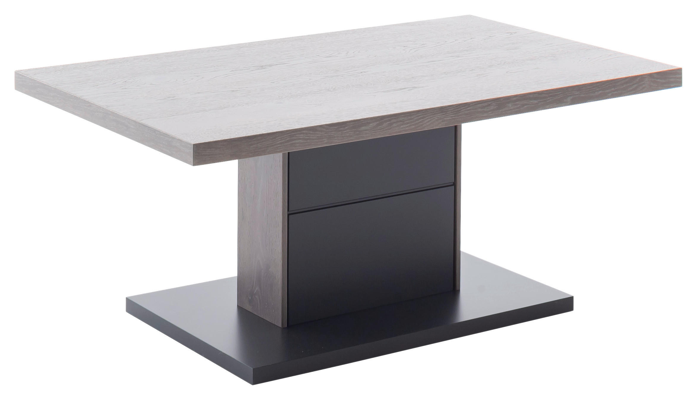 COUCHTISCH in Holz, Holzwerkstoff 105/65/45 cm  - Eichefarben/Schwarz, Design, Holz/Holzwerkstoff (105/65/45cm) - Novel