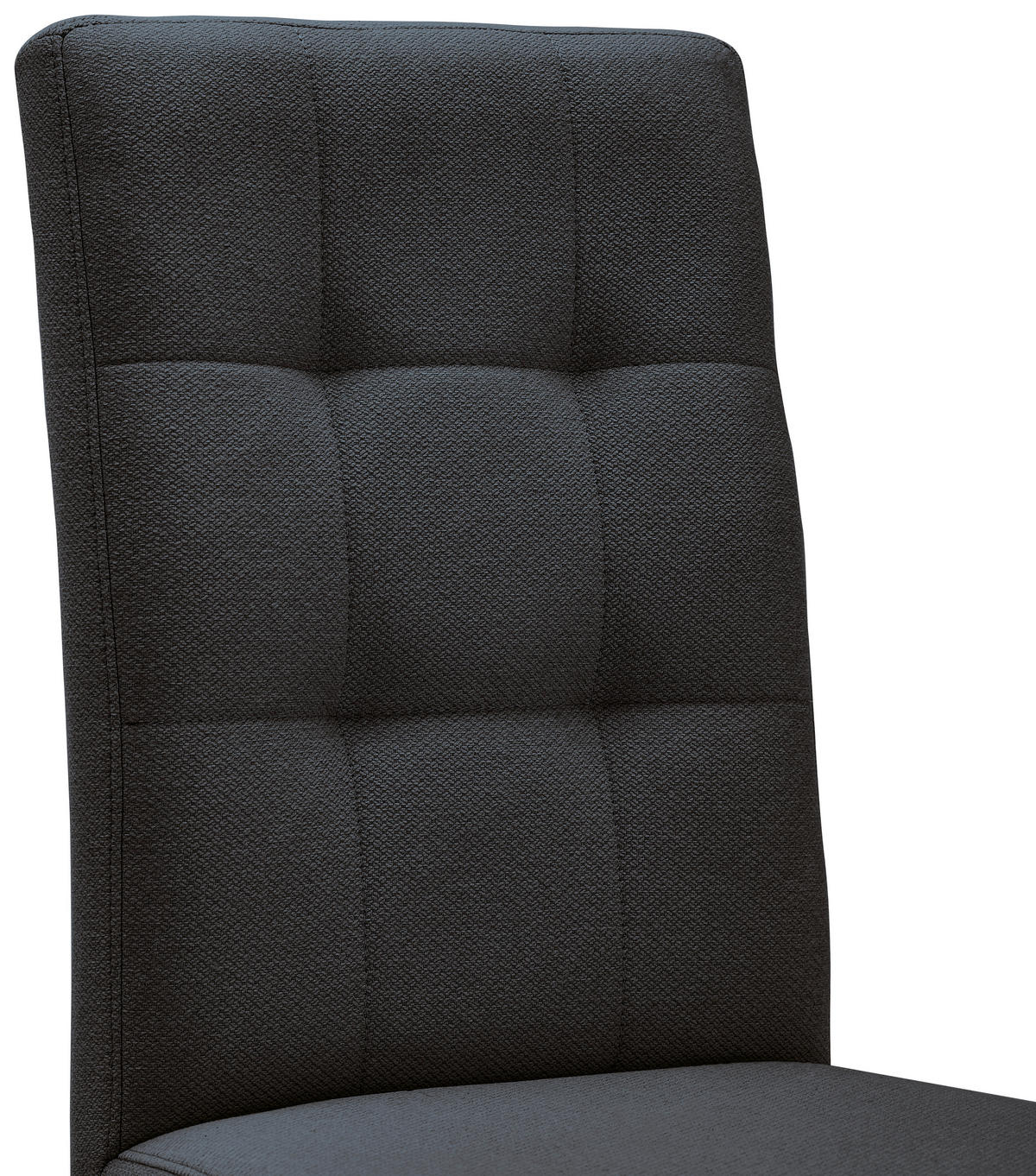 STUHL Webstoff Grau, Schwarz  - Schwarz/Grau, Design, Textil/Metall (46/91/61cm) - home24