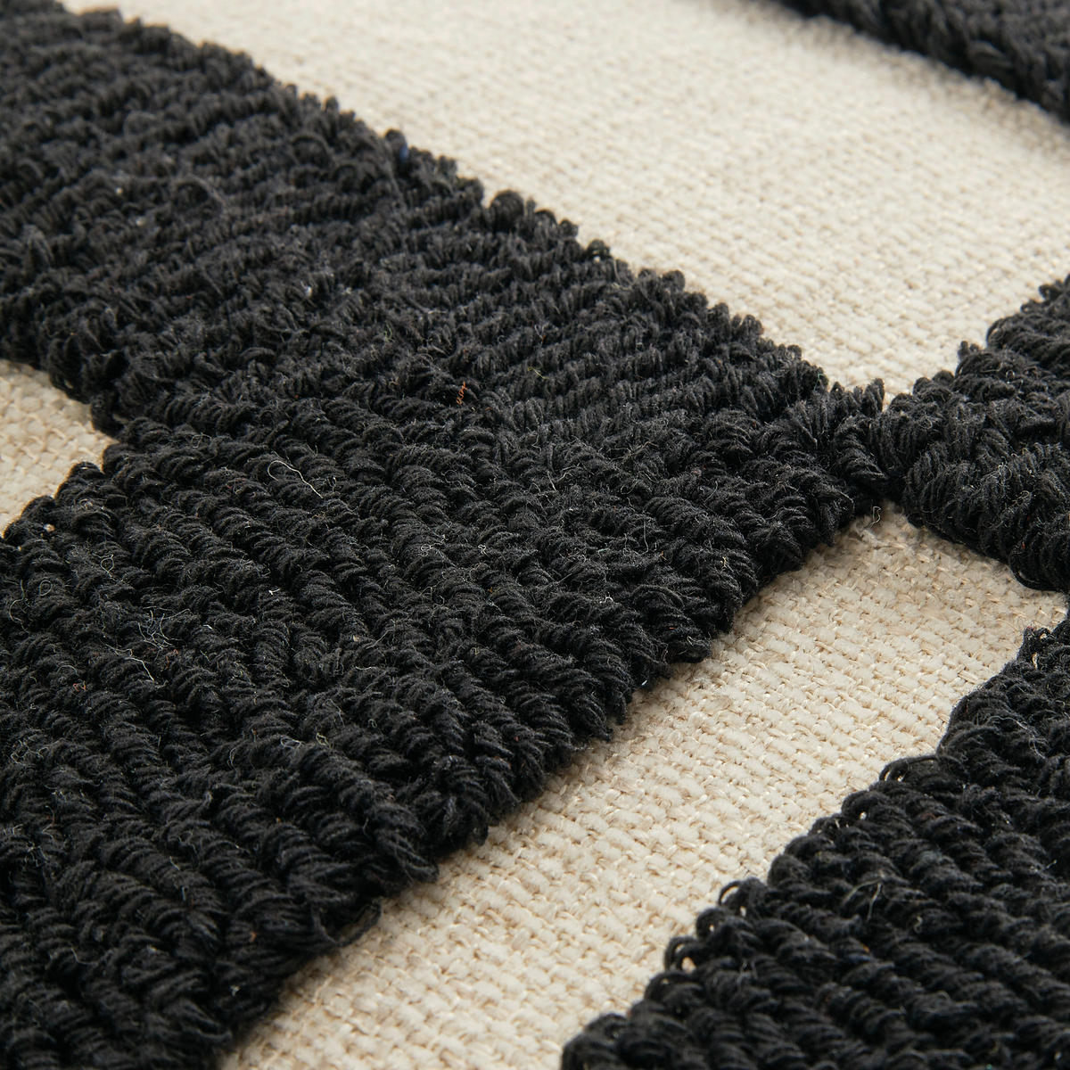 KISSENHÜLLE MR-Slow schwarz 45/45 cm  - Schwarz/Naturfarben, Design, Textil (45/45cm) - Musterring