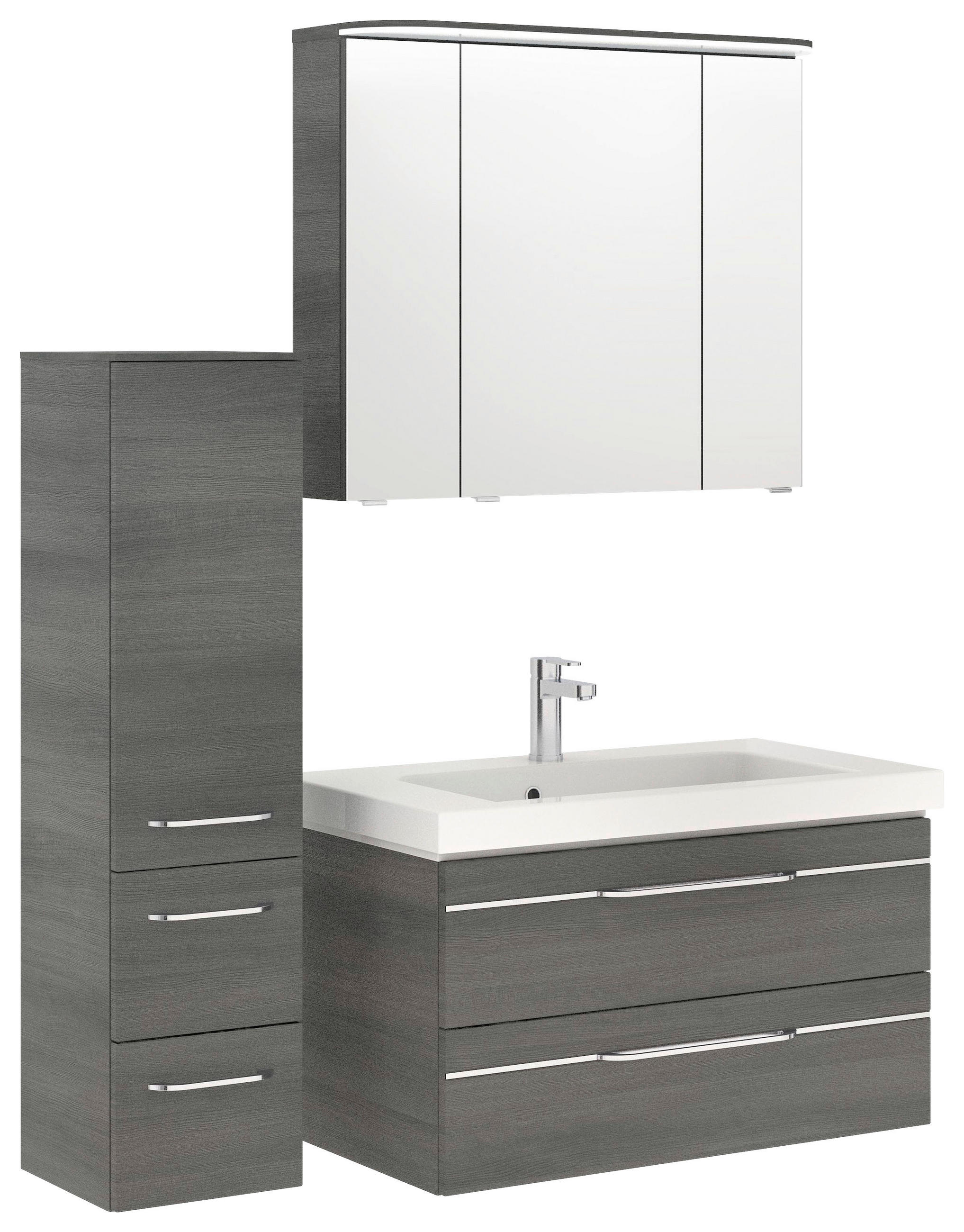 BADEZIMMER  in 122 cm  - Chromfarben/Graphitfarben, KONVENTIONELL, Glas/Holzwerkstoff (122cm) - Pelipal