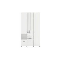 ORMAR ZA ODJEĆU bijela   - bijela/crna, Moderno, staklo/drvni materijal (117/207,5/52cm)