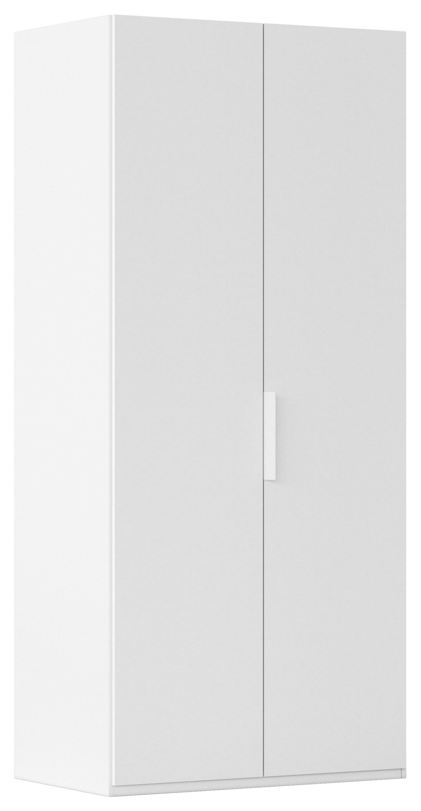 DREHTÜRENSCHRANK 101/223/61 cm,  in Weiß, 2-türig  - Weiß, Basics, Holzwerkstoff/Metall (101/223/61cm) - Novel
