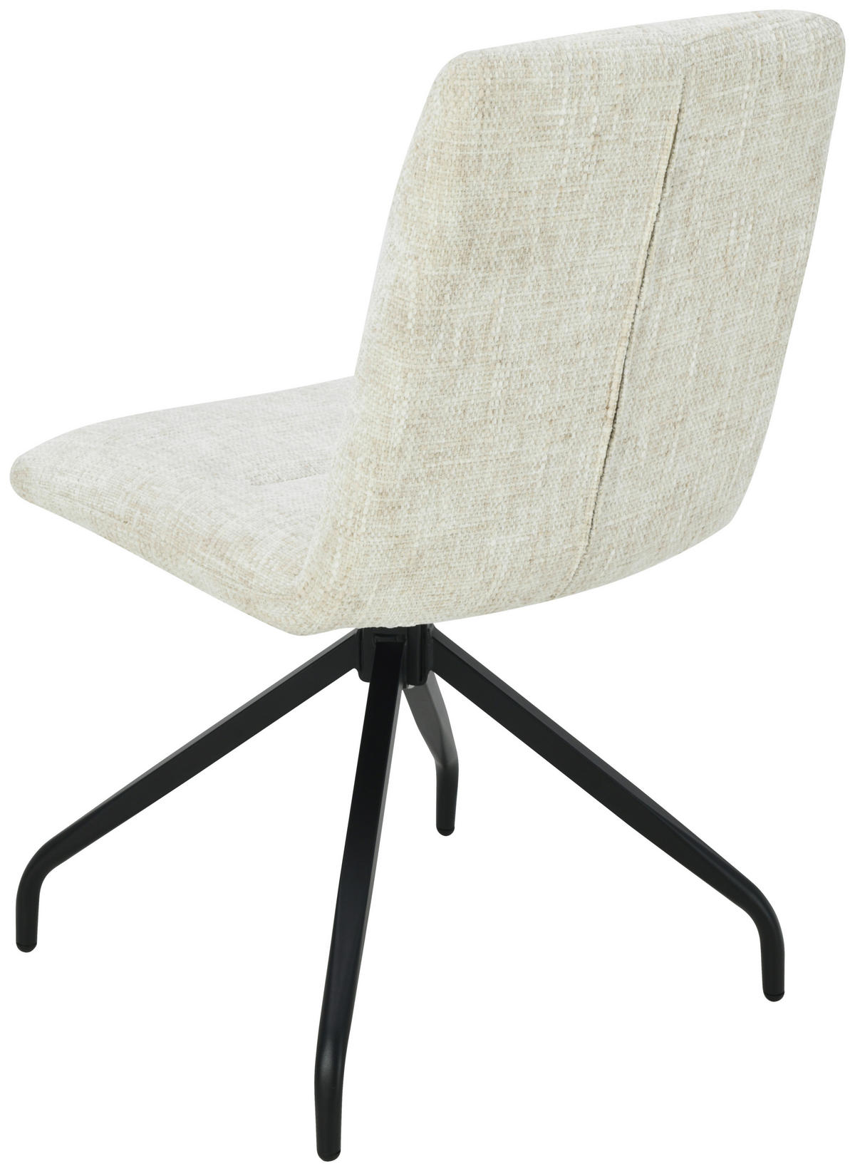 STUHL Leinenoptik Schwarz, Beige  - Beige/Schwarz, Design, Textil/Metall (50/90/63cm) - Carryhome