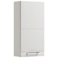 HÄNGESCHRANK 38/76/20 cm  - Chromfarben/Weiß Hochglanz, Basics, Glas/Holzwerkstoff (38/76/20cm) - Xora