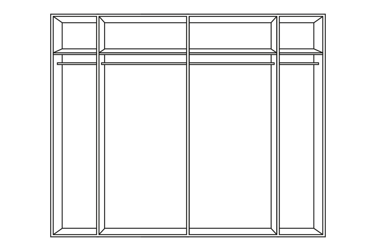 SCHWEBETÜRENSCHRANK in Anthrazit, Schwarz  - Anthrazit/Schwarz, Design, Glas/Holzwerkstoff (323/222/68cm) - Joop!