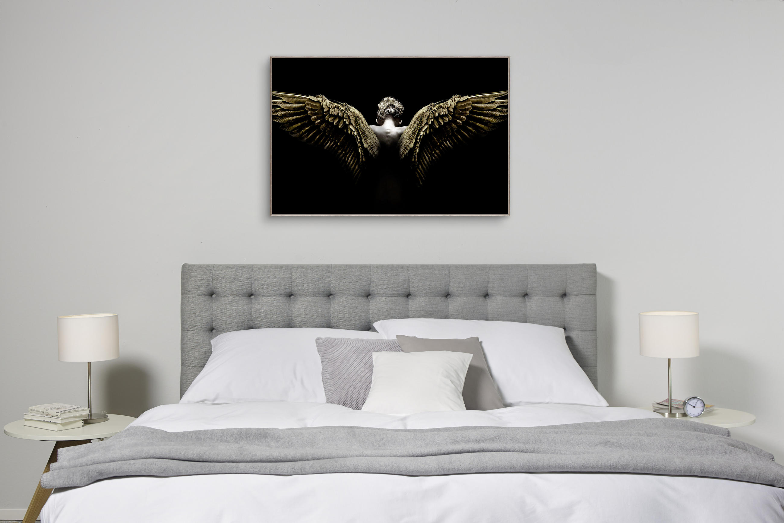 GLASBILD 120/80 cm  - Messingfarben/Goldfarben, Basics, Glas/Papier (120/80cm) - Monee